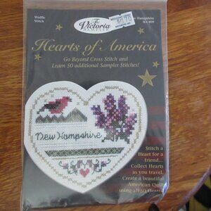 The Victoria Sampler Hearts of America New Hampshire Cross Stitch Kit HA #09